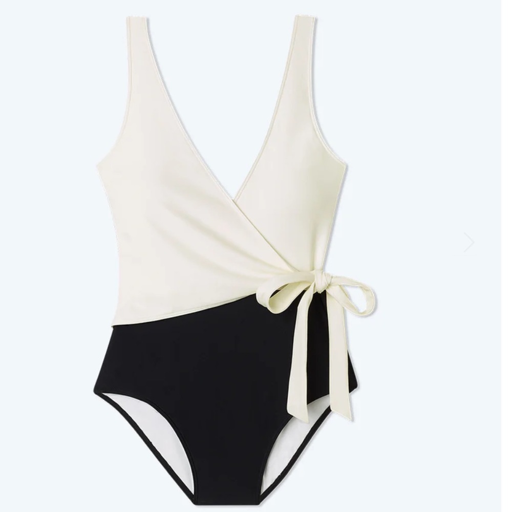 Summersalt NWOT The Perfect Wrap One-Piece Sea Urchin & White Sand